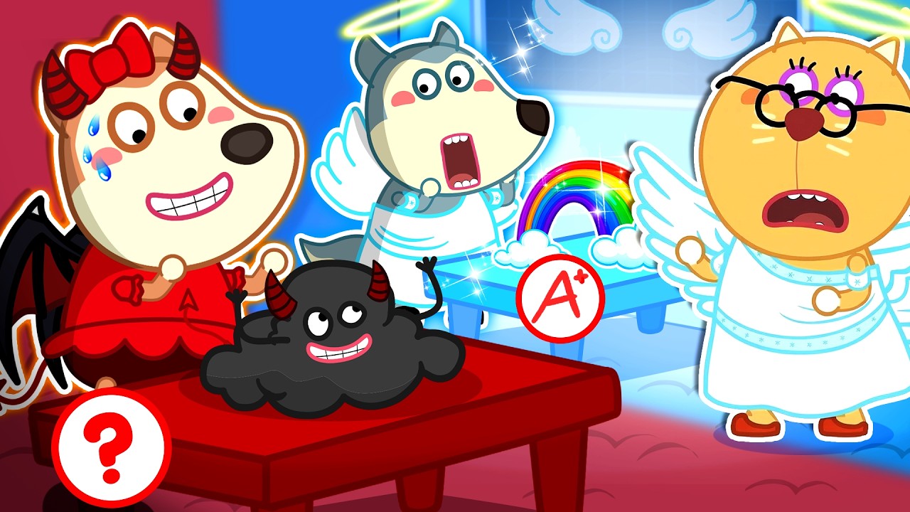 I'm The Only Demon In All Angel School 😈 Be Yourself 🤟🏻 Kids Cartoon | Moro Learning World