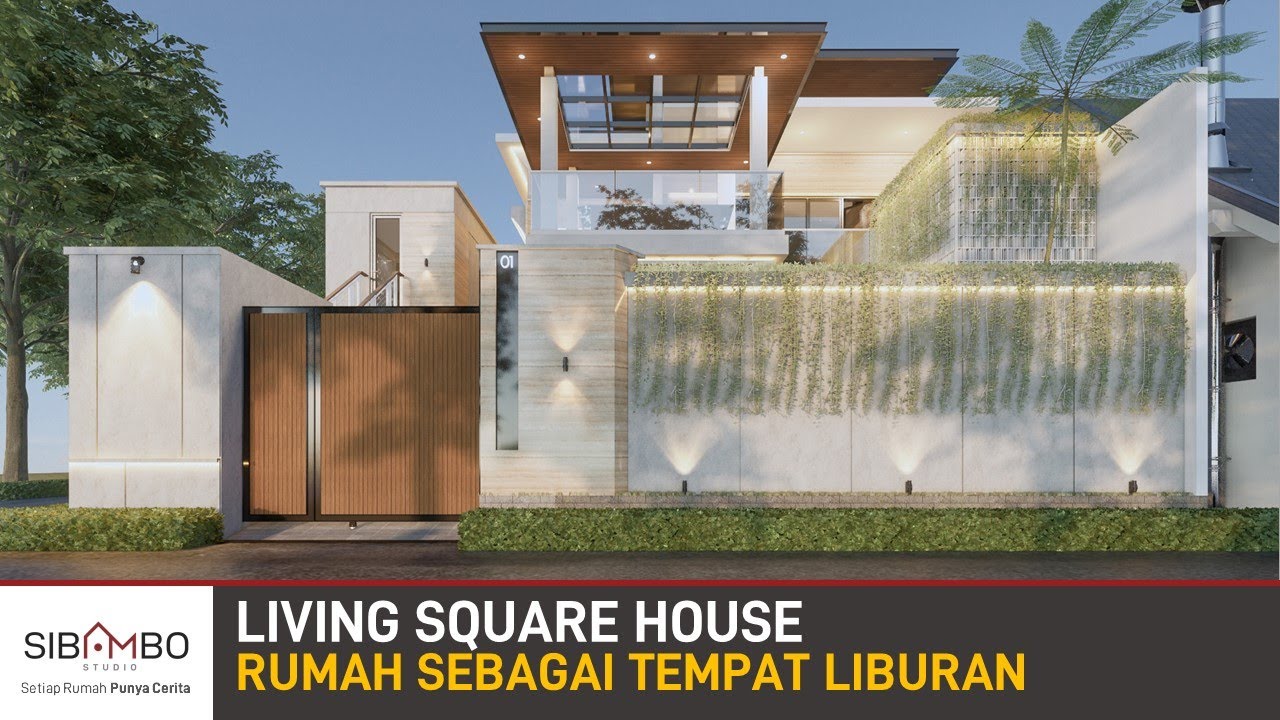 Desain Rumah Modern Kontemporer 2 Lantai 6 Kamar Tidur Di lahan 600 m2
