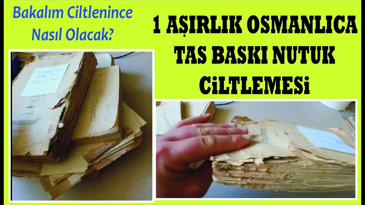 Tıp doktorundan kitap ameliyatı: 1 asırlık Osmanlıca taş baskı Nutuk ciltlemesi