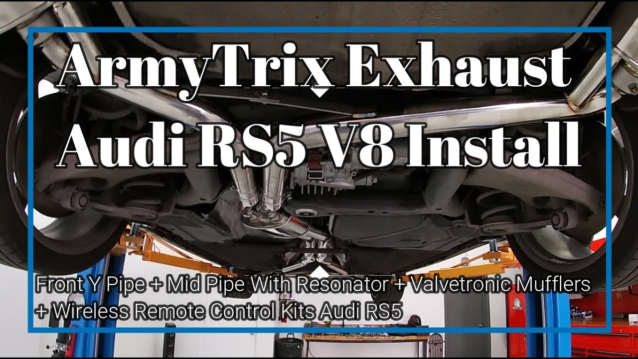 2010 – 2015 Audi RS5 Awd V8 Armytrix exhaust system installs Armytrix Cat-back exhaust system