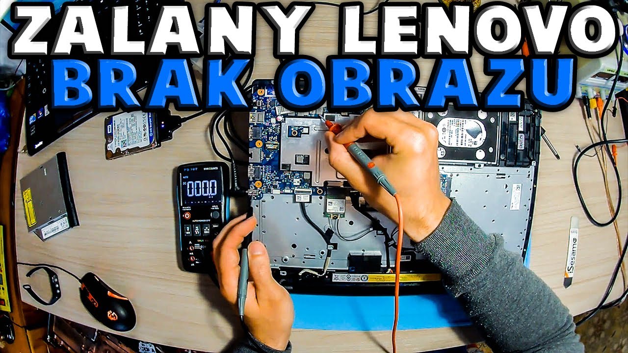 NAPRAWA ZALANEGO LAPTOPA LENOVO 110-15IBR - BRAK OBRAZU, CZARNY EKRAN