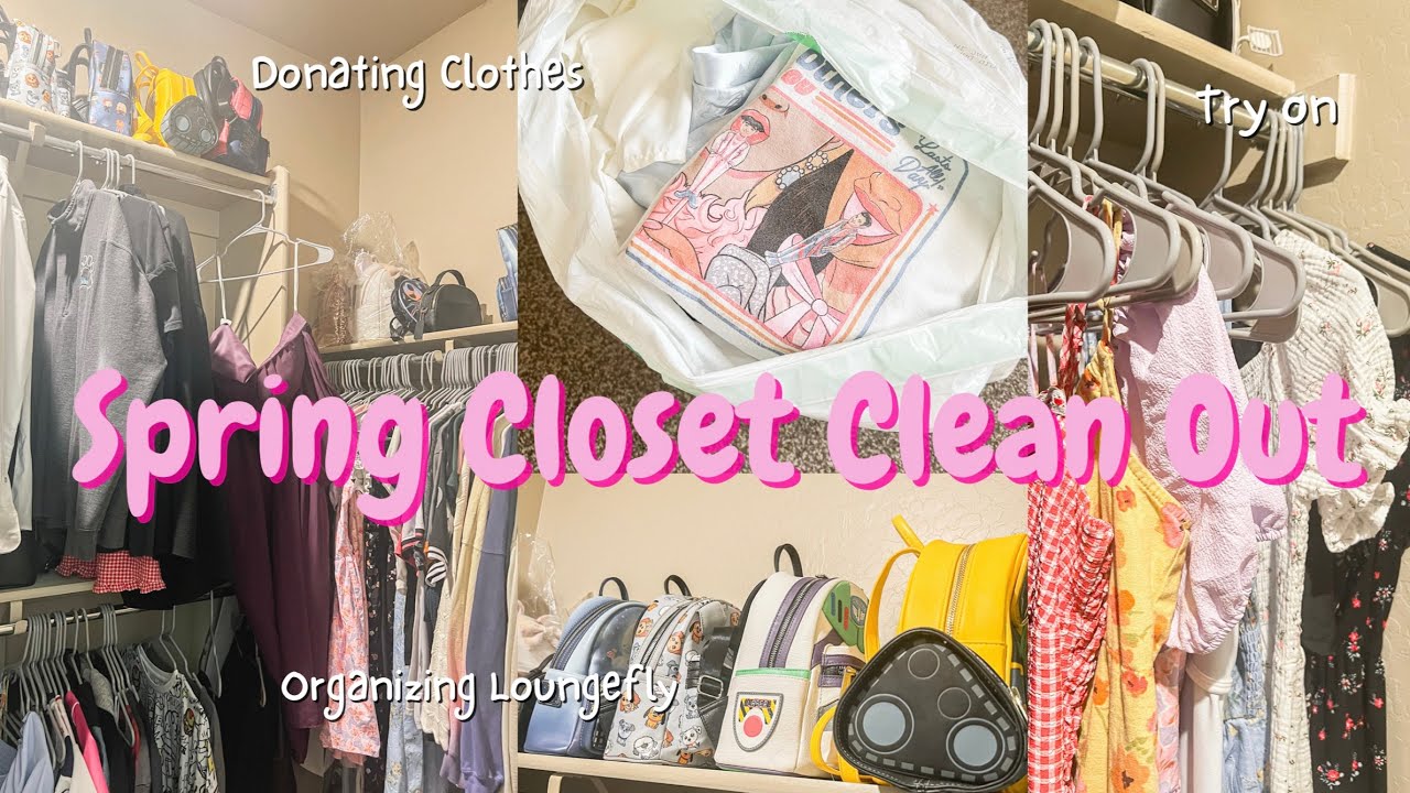 🌷Spring 🌷 Closet Clean Out | Organize Loungefly , Decluttering , Try - On Clothes | Disney Closet