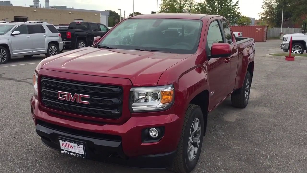 2018 GMC Canyon All Terrain Extended Cab V6 Engine Spray On Liner Red Oshawa ON Stock #180217