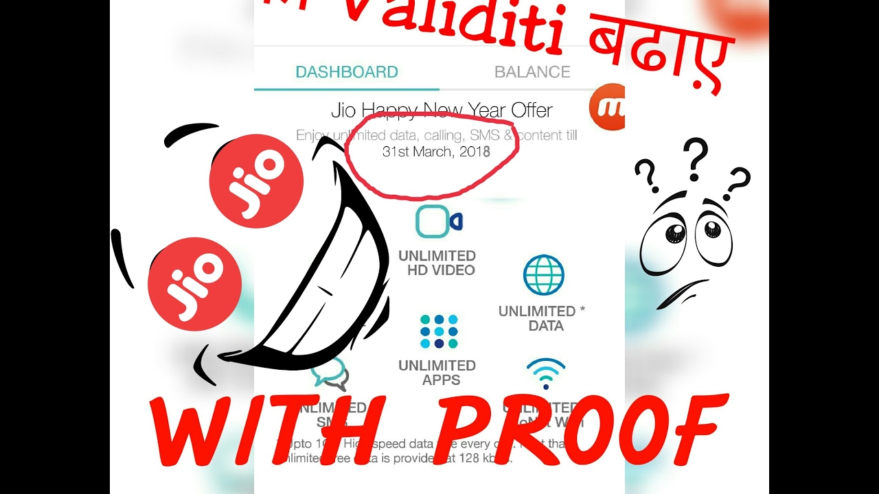 How To Increase jio sim Free validity???