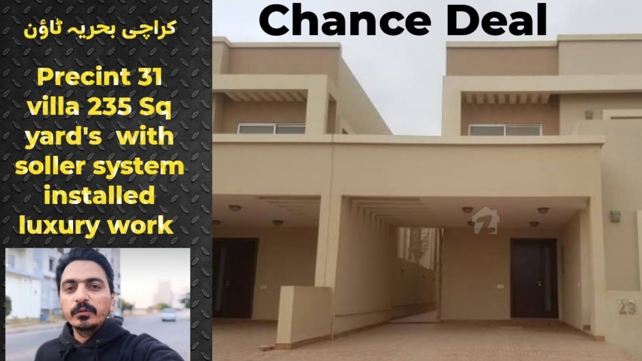 Bahria town Karachi Precinct 31 villa 235Sq yard's with soller system installed Chance deal 🤝