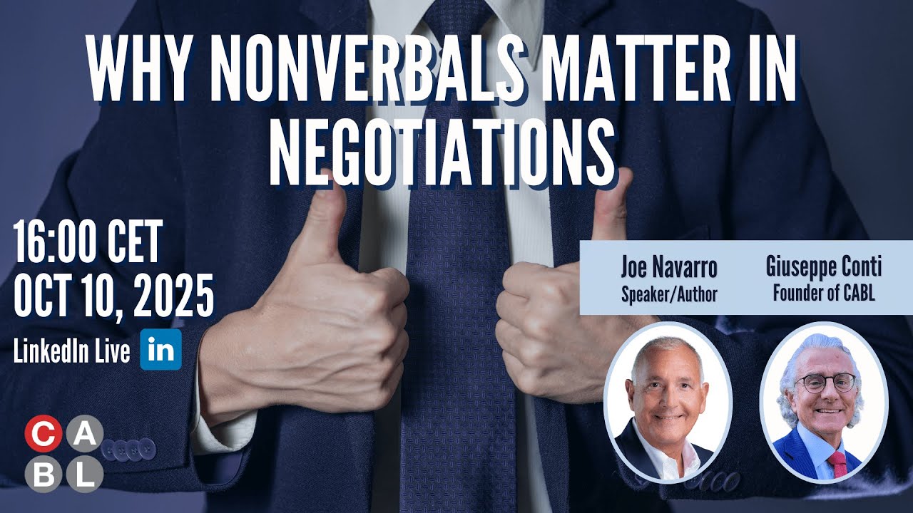 Linkedin Live: Why Nonverbals Matter In Negotiations with Joe Navarro