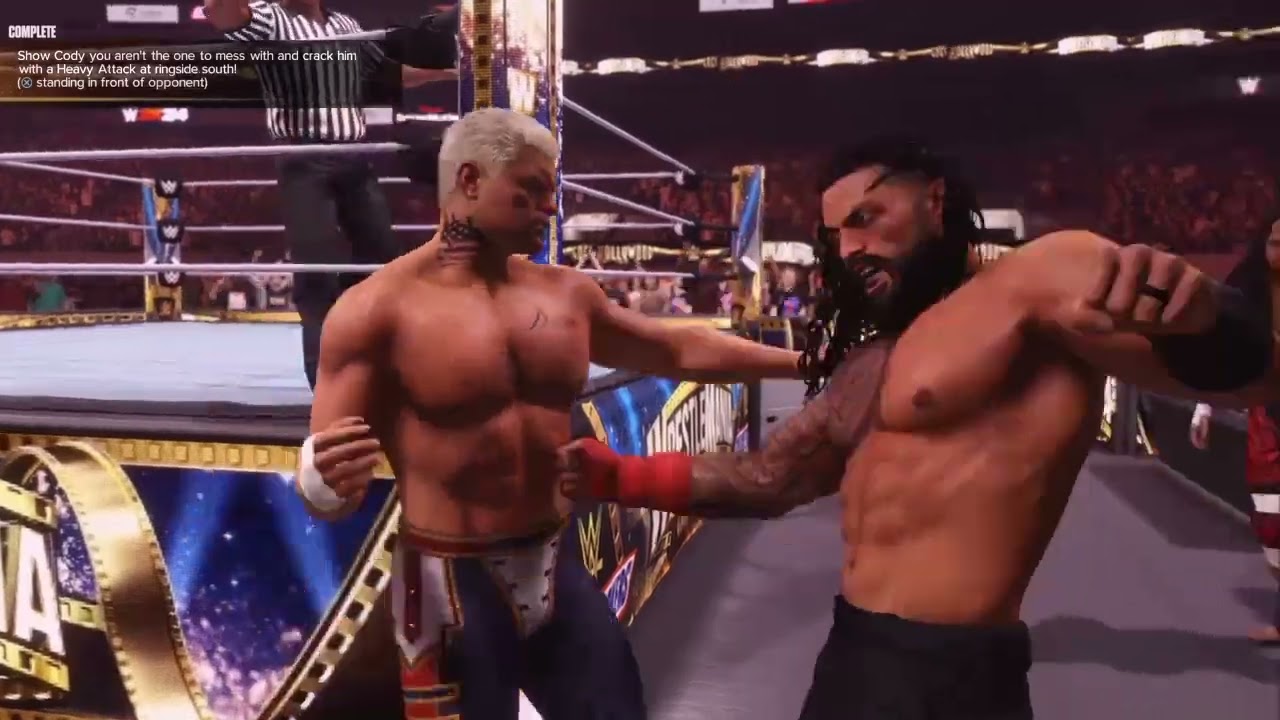 WWE 2K24: Showcase mode - Match 21 - Roman Reigns VS Cody Rhodes (Full Match)