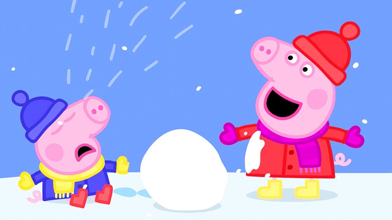 小猪佩奇 | 第一季 第26集 「 下雪了 」 粉红猪小妹 | 佩佩猪 |Peppa Pig Chinese |动画