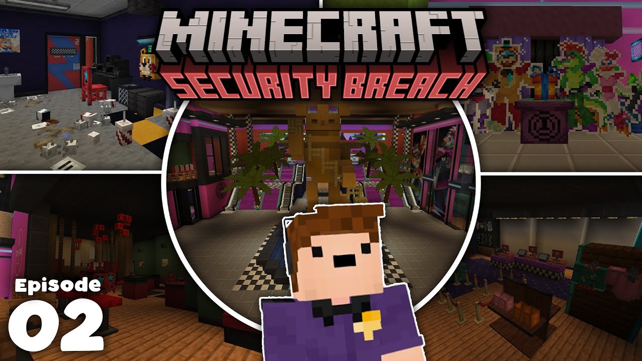 Строим пиццерию FNAF Security Breach в Minecraft! - Часть 2
