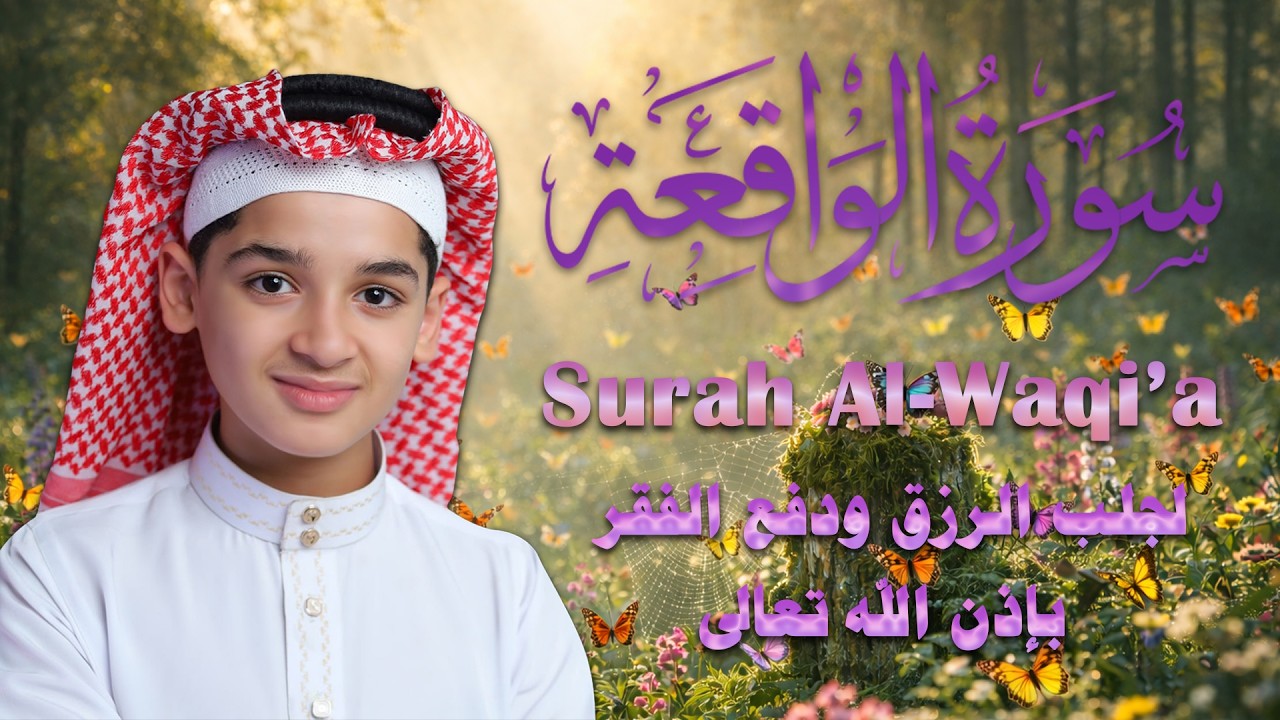 سورة الواقعة || لجلب الرزق ودفع الفقر بإذن الله تعالى|| الطفل القارئ عبدالله شعبان|| Surat Al waqi'a