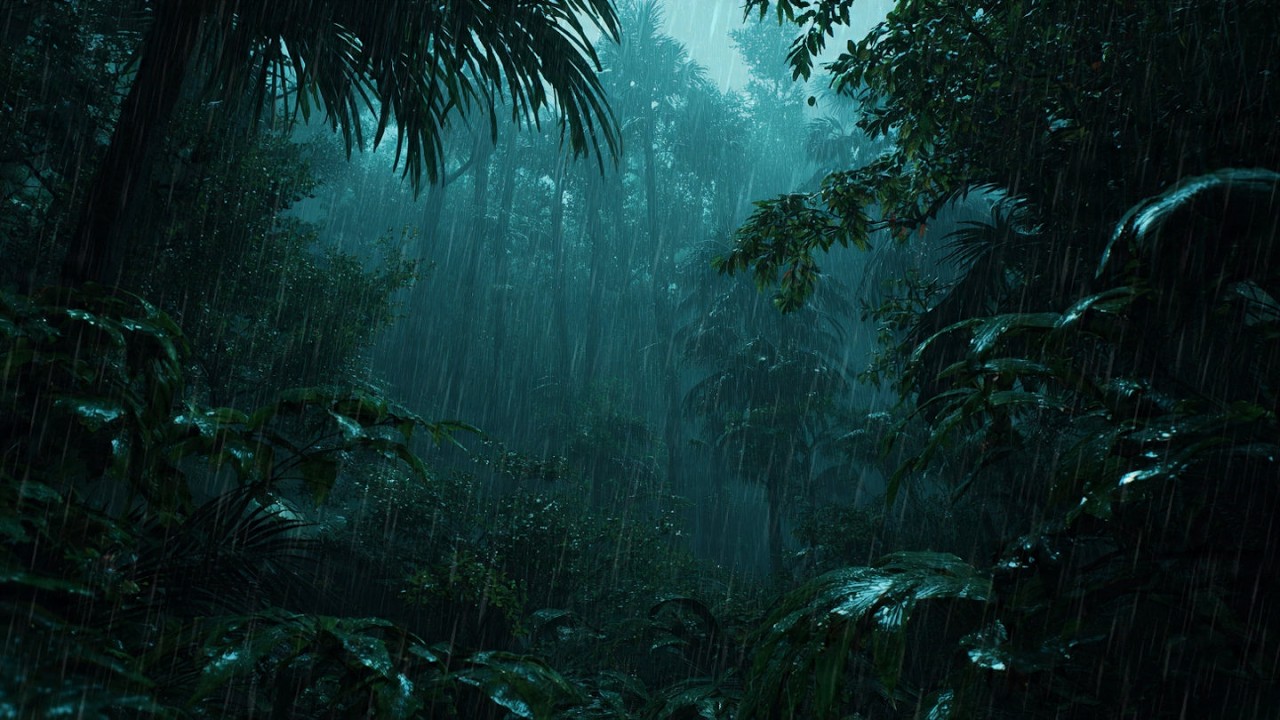 Cinematic Jungle Rain 🌿 Heavy Rain in the Deep Rainforest ASMR