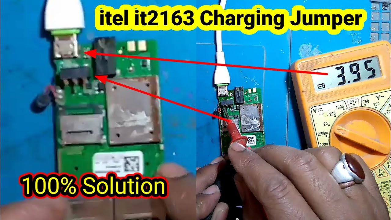 itel it2163 Charging jumper itel keypad phone charging error itel it2163 charging error jumper 100%