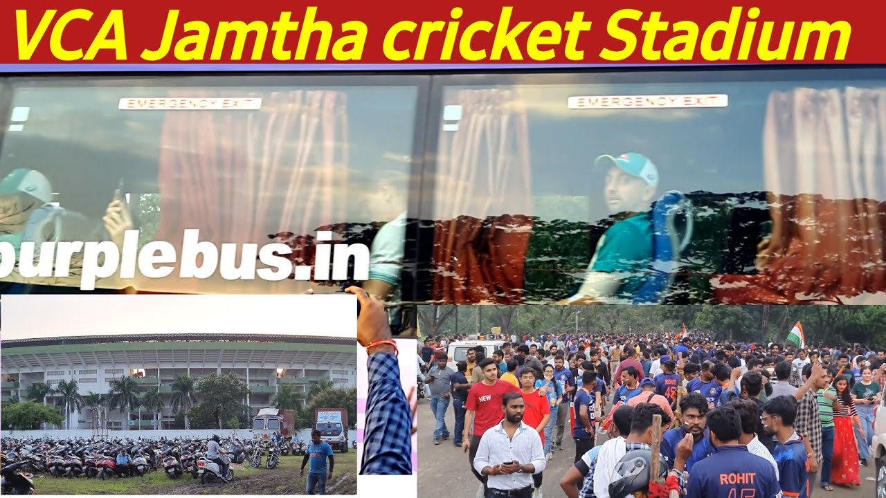 Nagpur me Ind Vs Aus  VCA  jamtha Stadium Cricket Match dekhne aaye Puri duniya se log