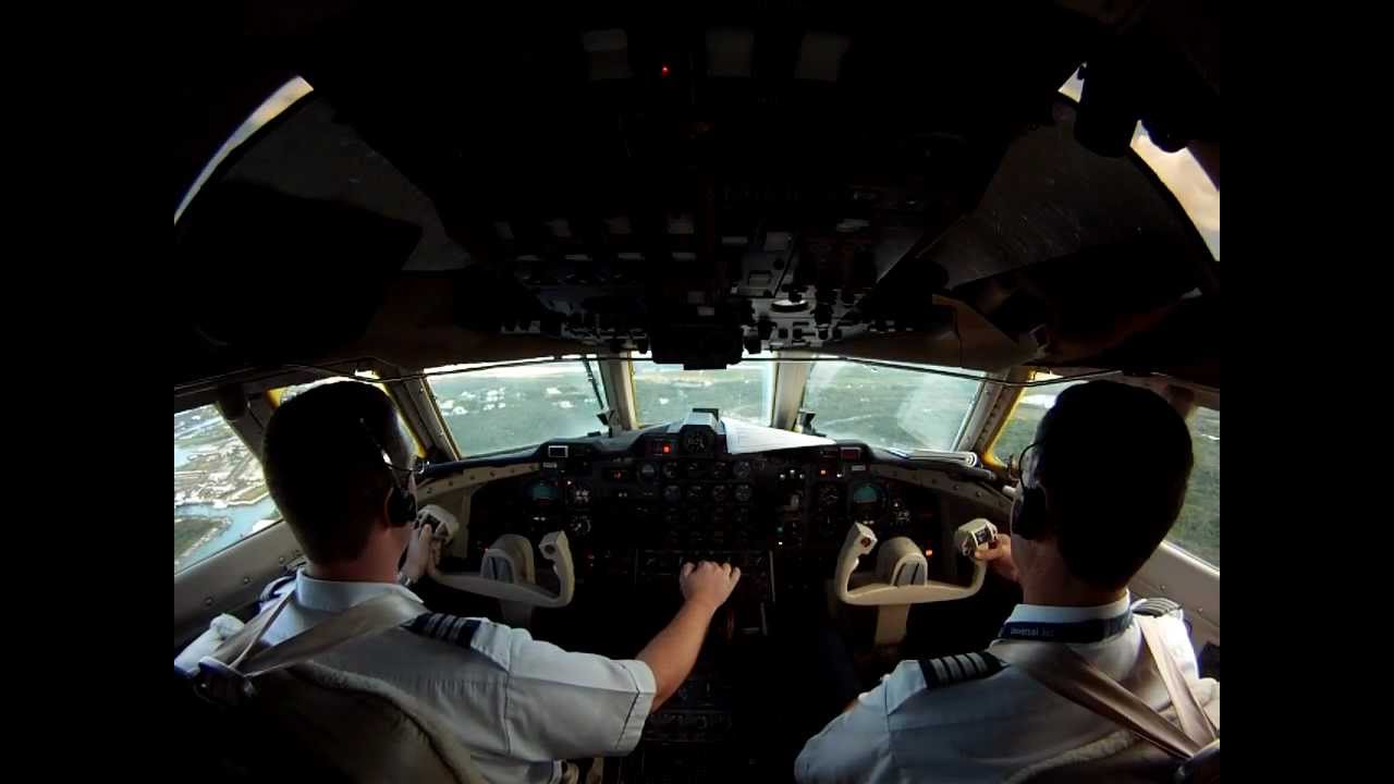 Lockheed Jetstar II Take Off and Landing Cockpit View [HD]