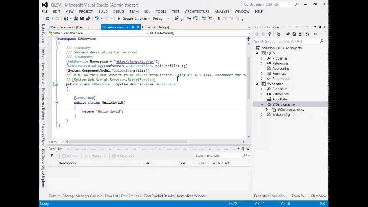 V01 - SOAP Webservice