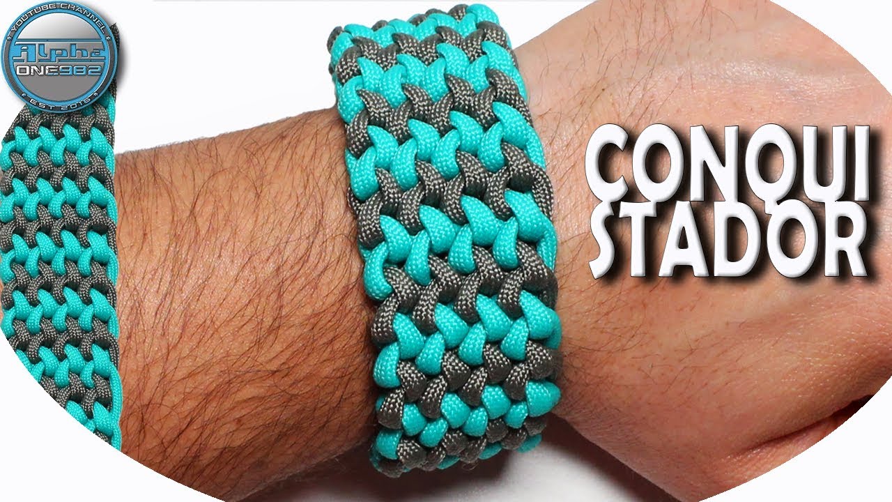 How to make Paracord bracelet Conquistador 2 colors World of Paracord Tutorial DIY