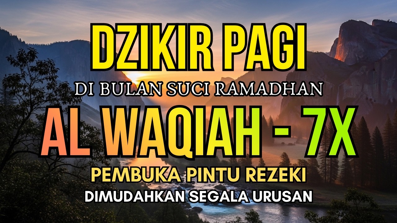 JANGAN SAMPAI TERLEWAT‼️ Amalan Penarik Berkah | Dzikir Pagi Al Waqiah 7x Pembuka Rezeki Halal ✨