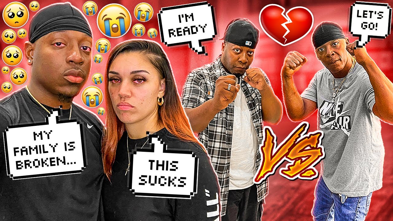 1 VS 1 BOXING MATCH MY STEPDAD MARVIN VS MY 51 YEAR OLD DAD DAMION **THIS DIDN'T END WELL**