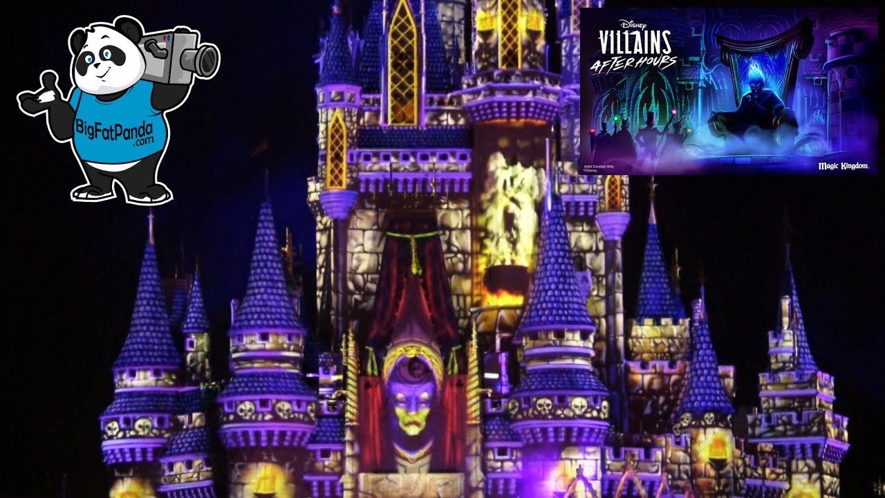Villains Unite the Night - FULL Multi Angle Castle Stage Show - Villains After Hours - Disney