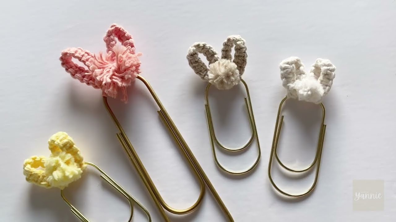 Macrame Bunny Ears Bookmark