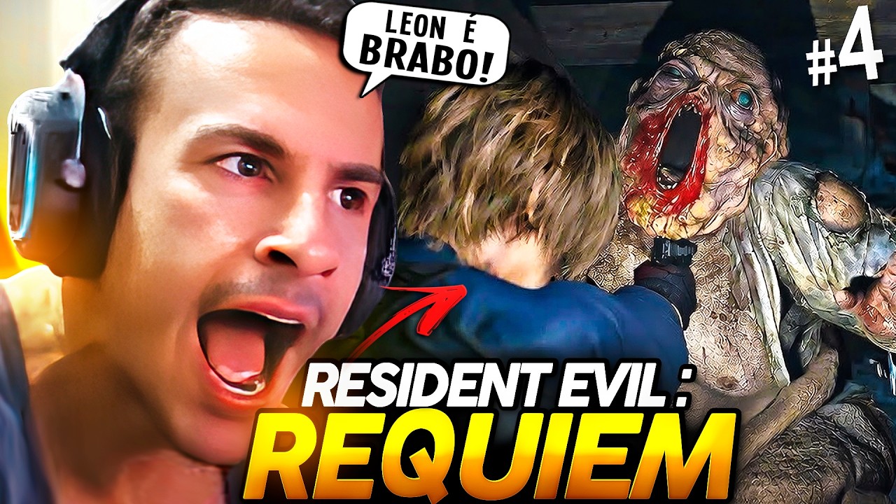 SUPER XAND&Atilde;O JOGANDO RESIDENT EVIL REQUIEM #4 - LEON CHEGOU PRA SALVAR!