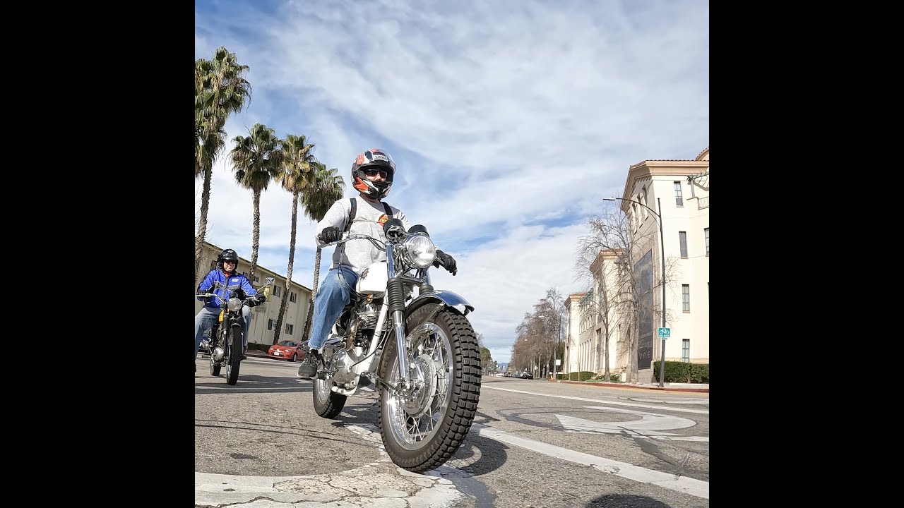 Riding my 1966 BSA  A65 Thunderbolt for the first time with the BSA Owners Club of So Cal