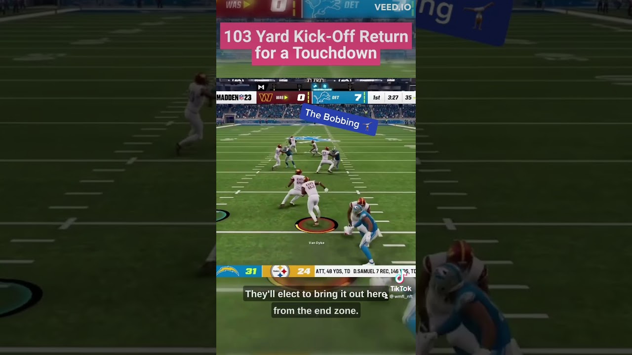 #shorts One Hundred-Three Yard Kick-Off Return for a Touchdown #wmfl #football #nft #footballshorts