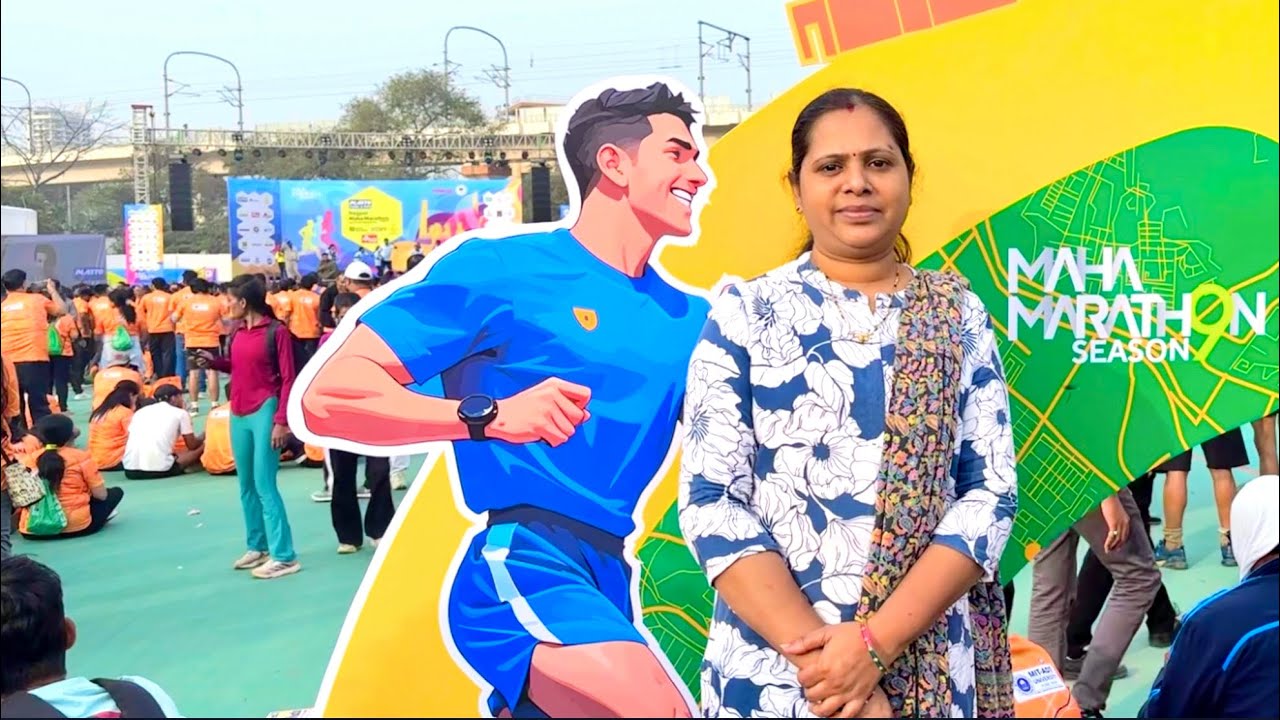 धावपळीच्या युगामध्ये आजची सकाळ उत्साहपूर्ण🏃🏻‍♀️‍➡️मॅरेथॉन स्पर्धेत सहभागी झालो💁🏼‍♀️भरपूर धमाल मस्ती 