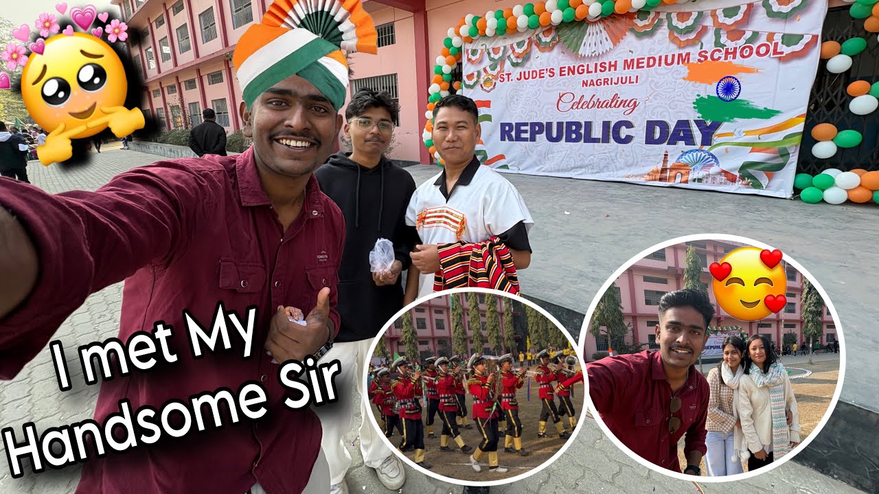 Happy Republic Day Celebration In Our School 🇮🇳I met My Favourite Teacher 😍