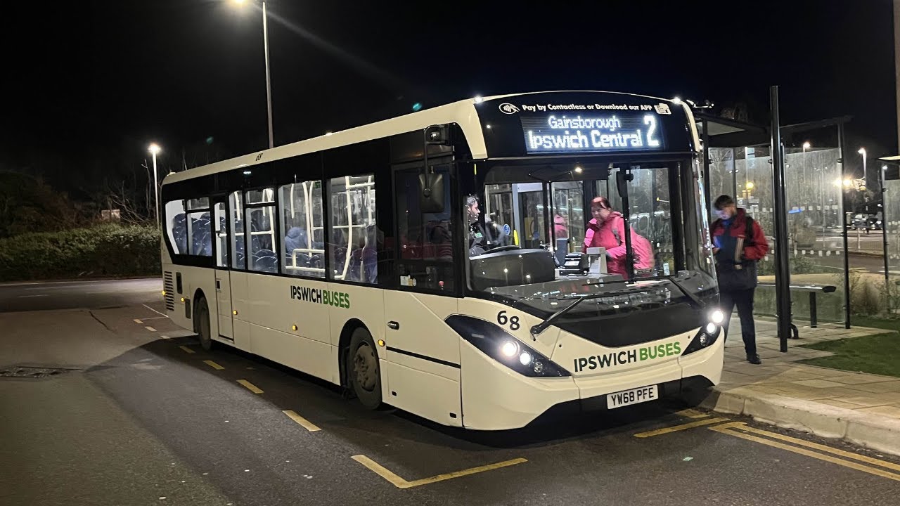Grinding Axles! Ipswich Buses 68 YW68 PFE