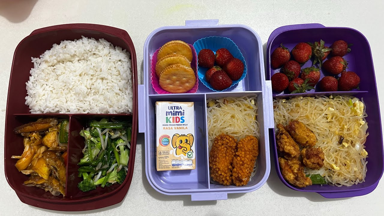 MASAK SAATSET || Ayam sewir pedas manis, Tumis sayur, Bihun goreng dan packing bekal