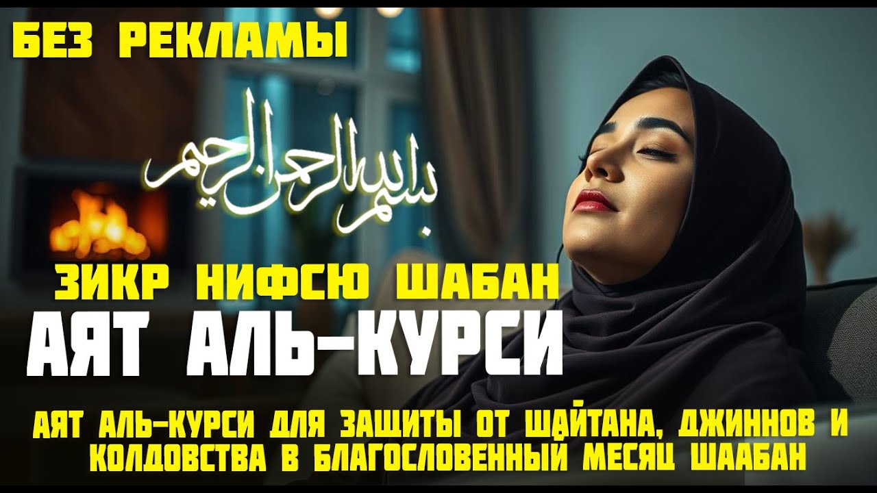 Слушайте Аят Аль-Курси для защиты от сиҳра, джиннов и шайтана в месяц Шаабан