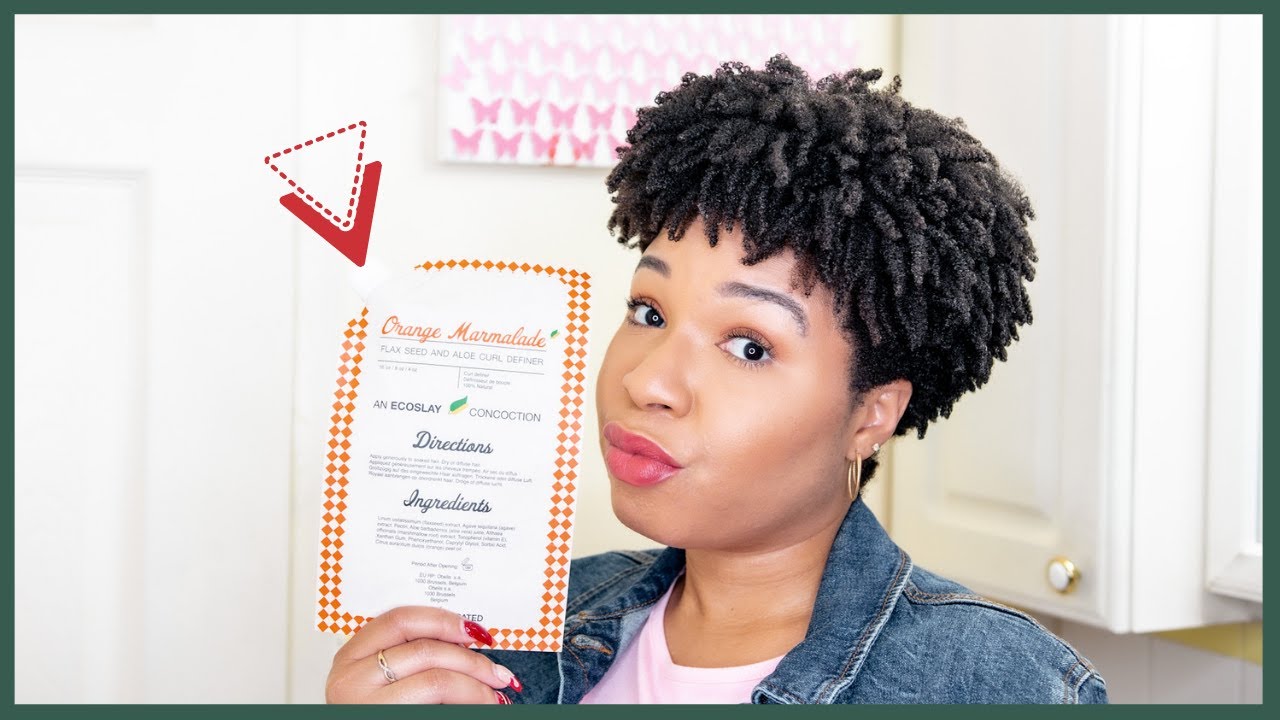 First Time Using Orange Marmalade Curl Definer Gel For a Wash N Go on My Type 4 Hair | Ecoslay