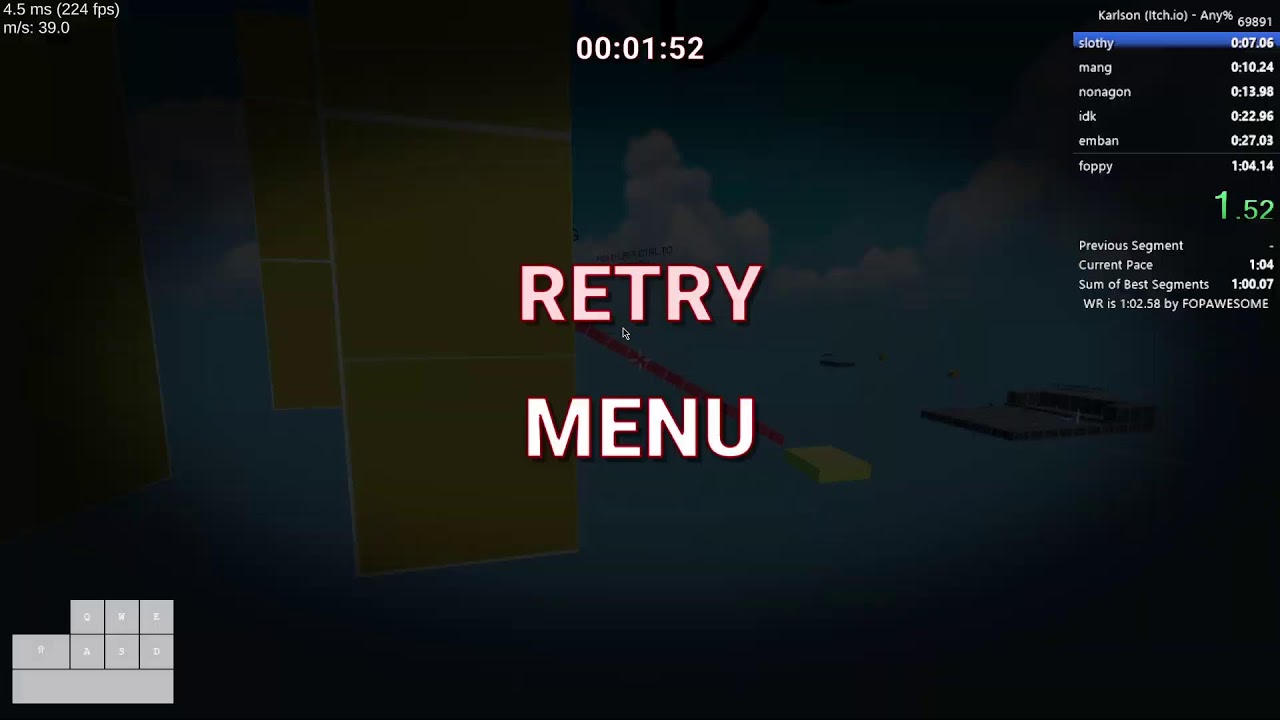 karlson any% (no mic, short stream)