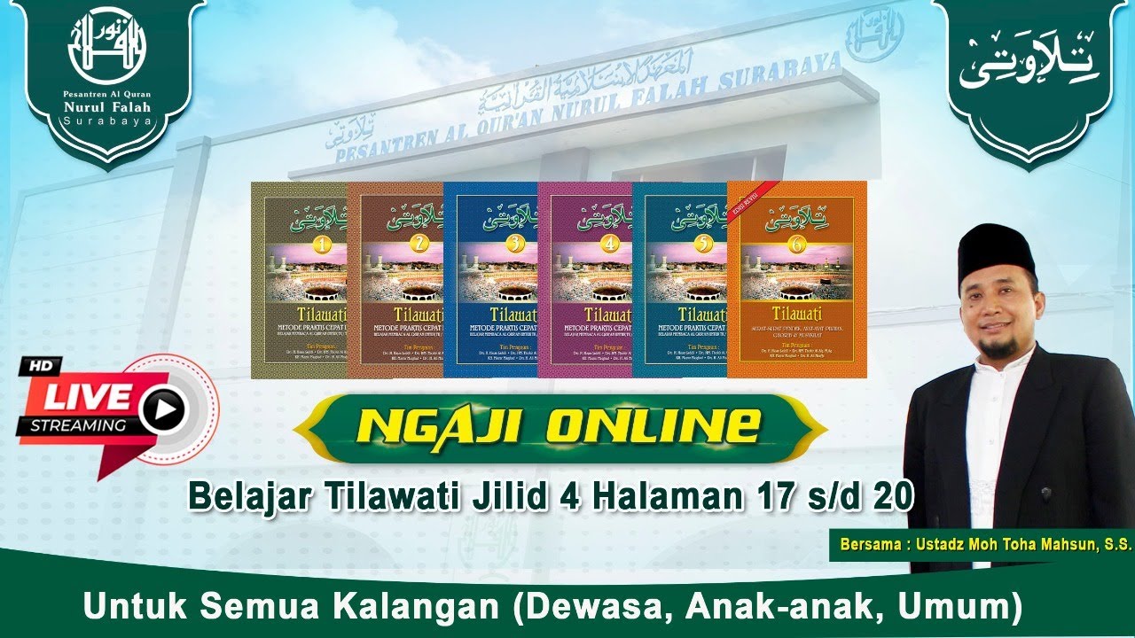 [Live] Ngaji Online I Belajar Tilawati Jilid 4 Halaman 17-20 (Bersama Tilawati Pusat)