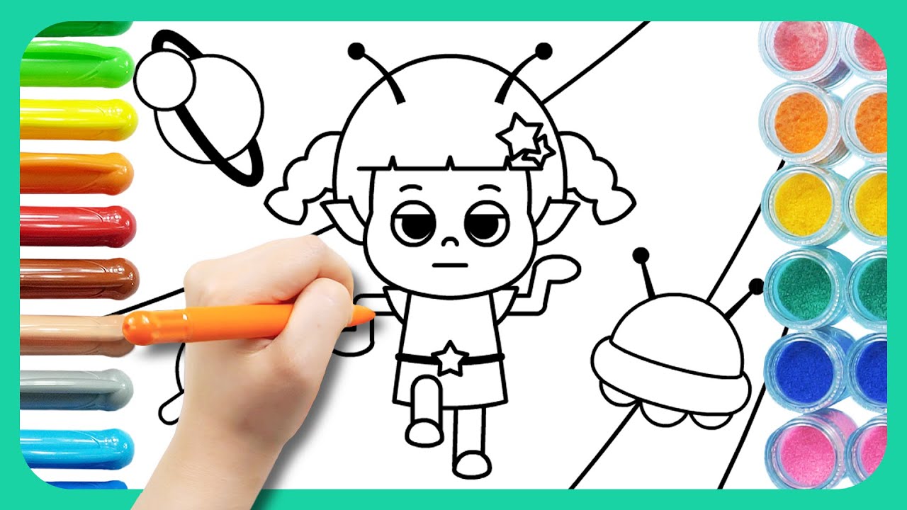 삐루삐루~ 외계인 에밀리 그리기 | 몬스터 친구들 그리기 놀이 ★지니키즈