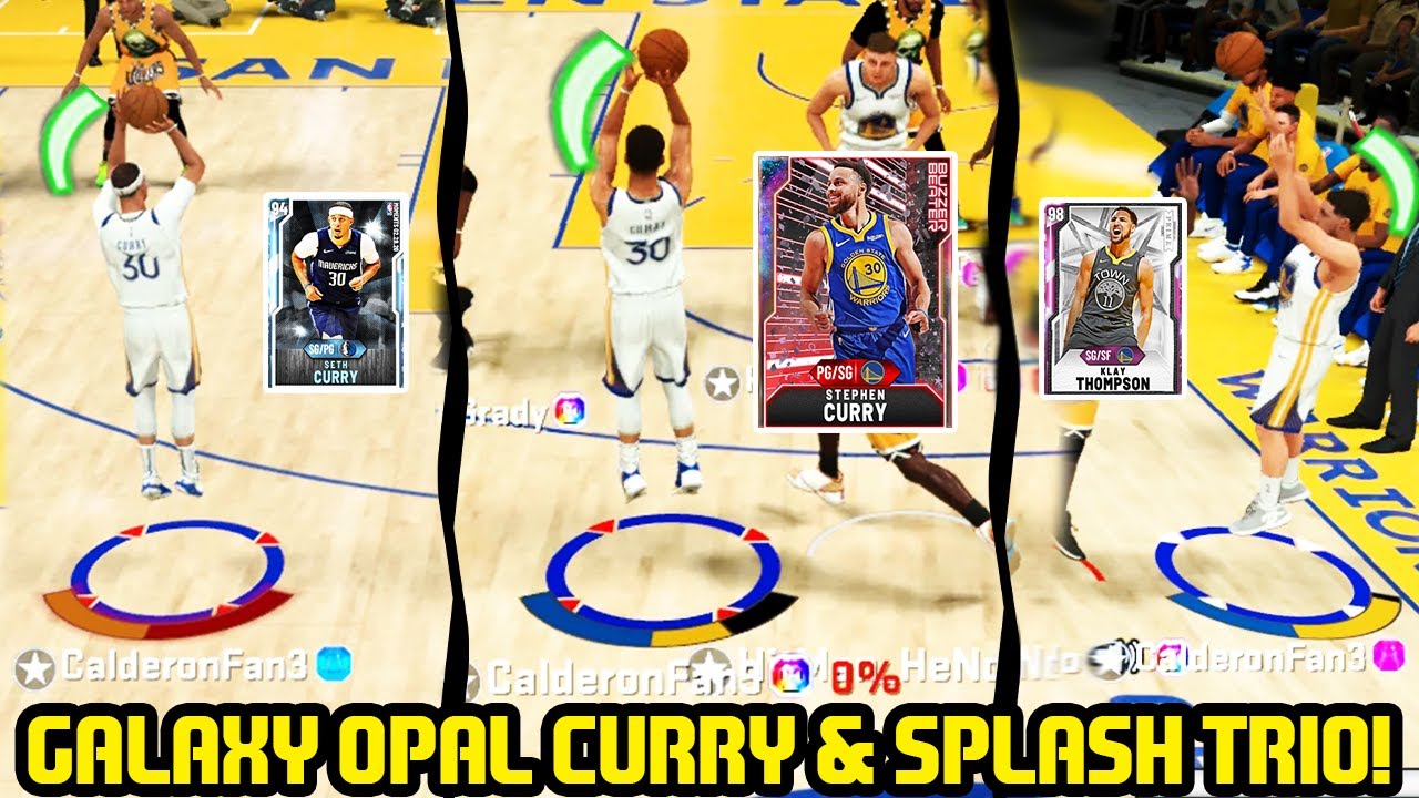 GALAXY OPAL CURRY! STEPH, SETH CURRY, & KLAY SPLASH BROS TRIO RAIN 3's! ROAD TO 12-0 NBA 2K20 MYTEAM
