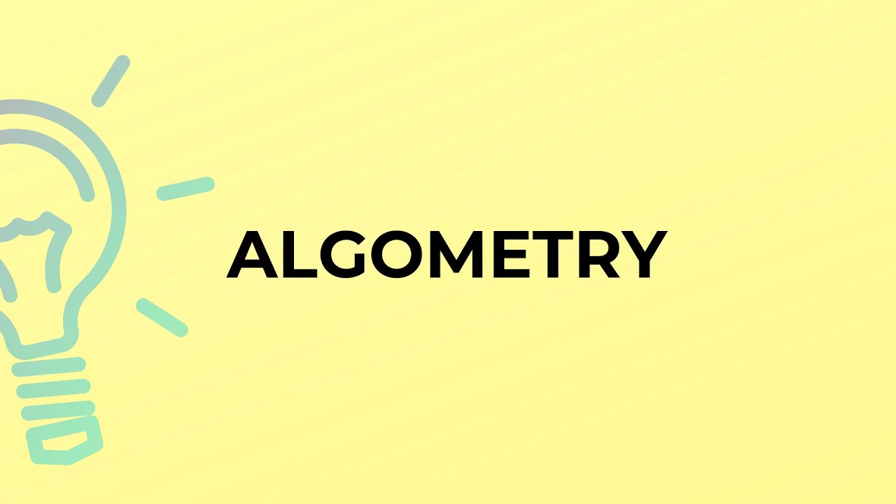 What is the meaning of the word ALGOMETRY?