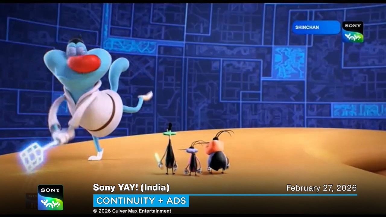 Sony YAY! (India) continuity + ads | February 27, 2026