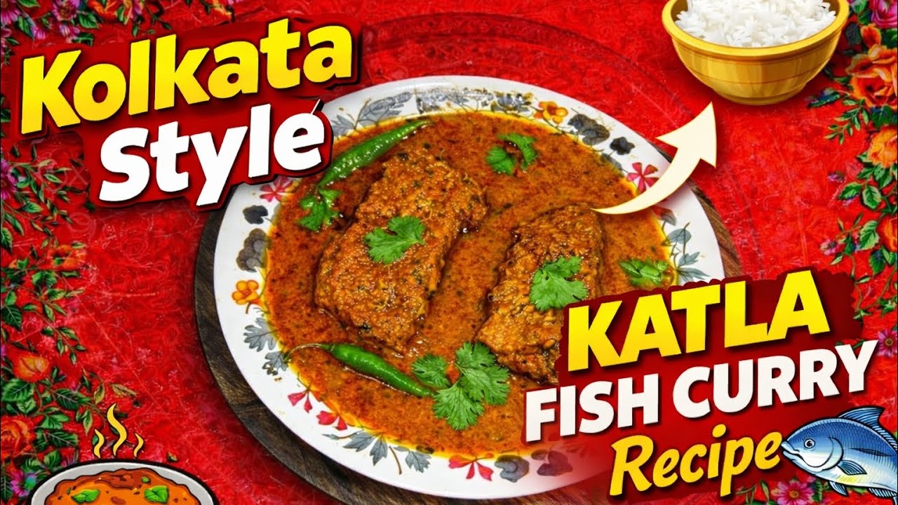 Authentic Kolkata Style Katla Fish Curry 🐟🍛Traditional Bengali recipe | Easy method @RanveerBrar 