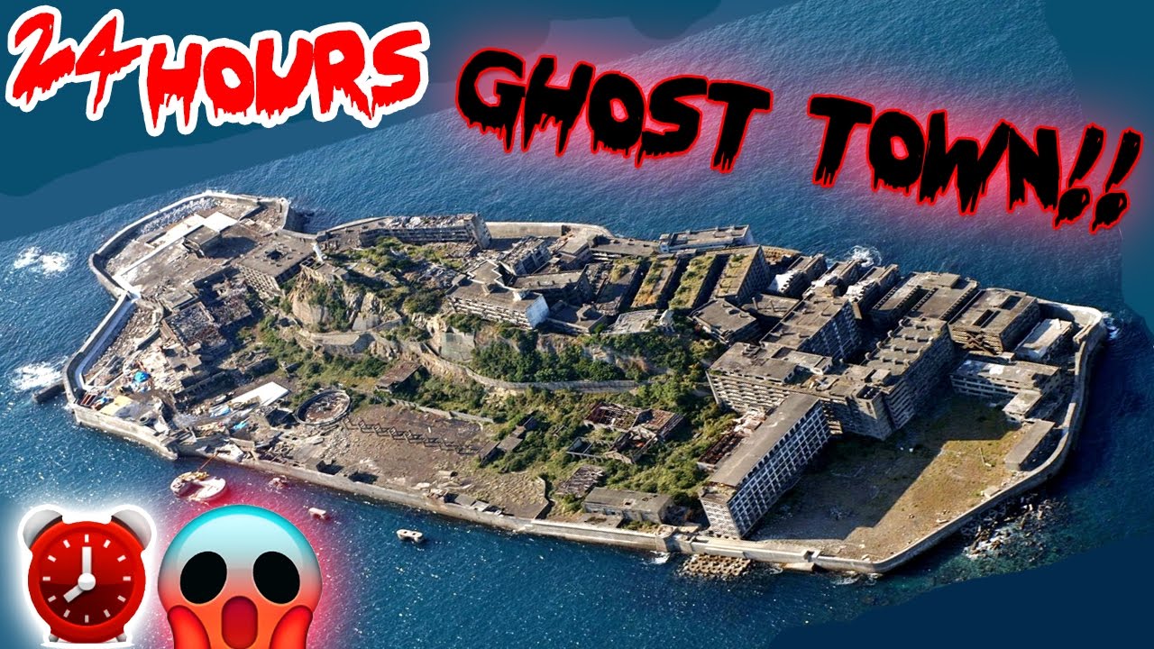 (SATANIC) 24 HOUR OVERNIGHT CHALLENGE // ABANDONED GHOST TOWN! REAL HAUNTED GHOST TOWN ⏰