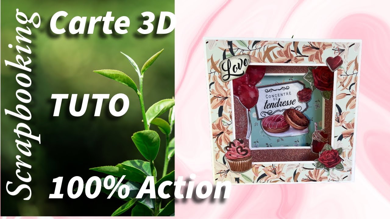 Scrapbooking, tuto d’une carte 3D ￼ Pop-up, facile et rapide ￼