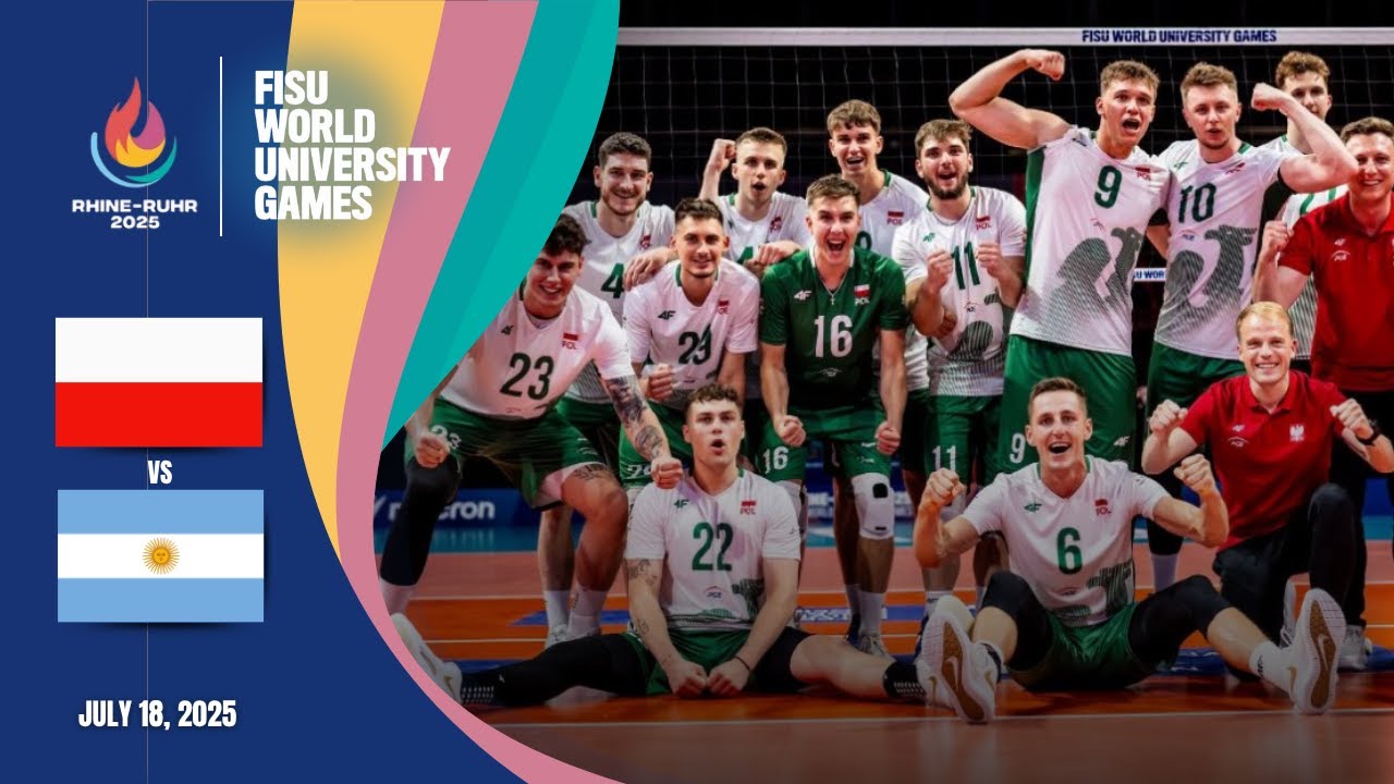 POLAND vs ARGENTINA | Rhine-Ruhr 2025 FISU World University Games | Men's Volleyball