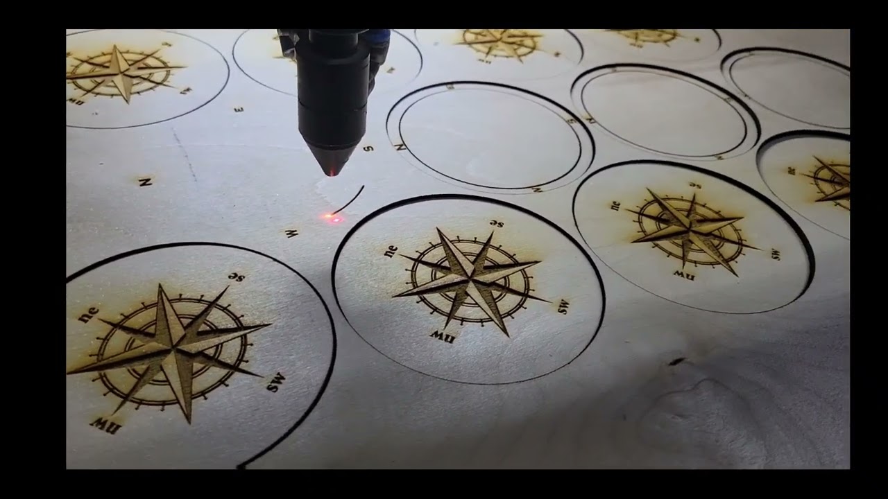 Laser Cut Nautical Compass Coasters!