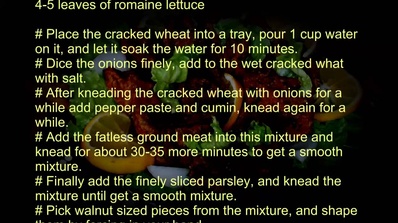 Steak Tartar a la Turca (Meatballs Recipes)
