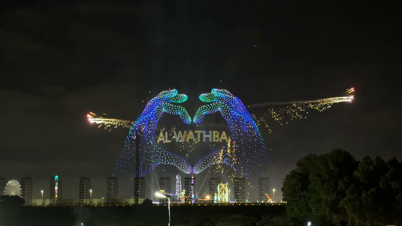 New Year 2026 Fireworks and Drone show (62 minutes) Sheikh Zayed Festival, Al Wathba, Abu Dhabi