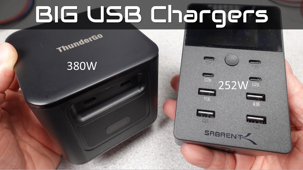 BIG USB Power Adapters Sabrent 252w and Thundergo 380w