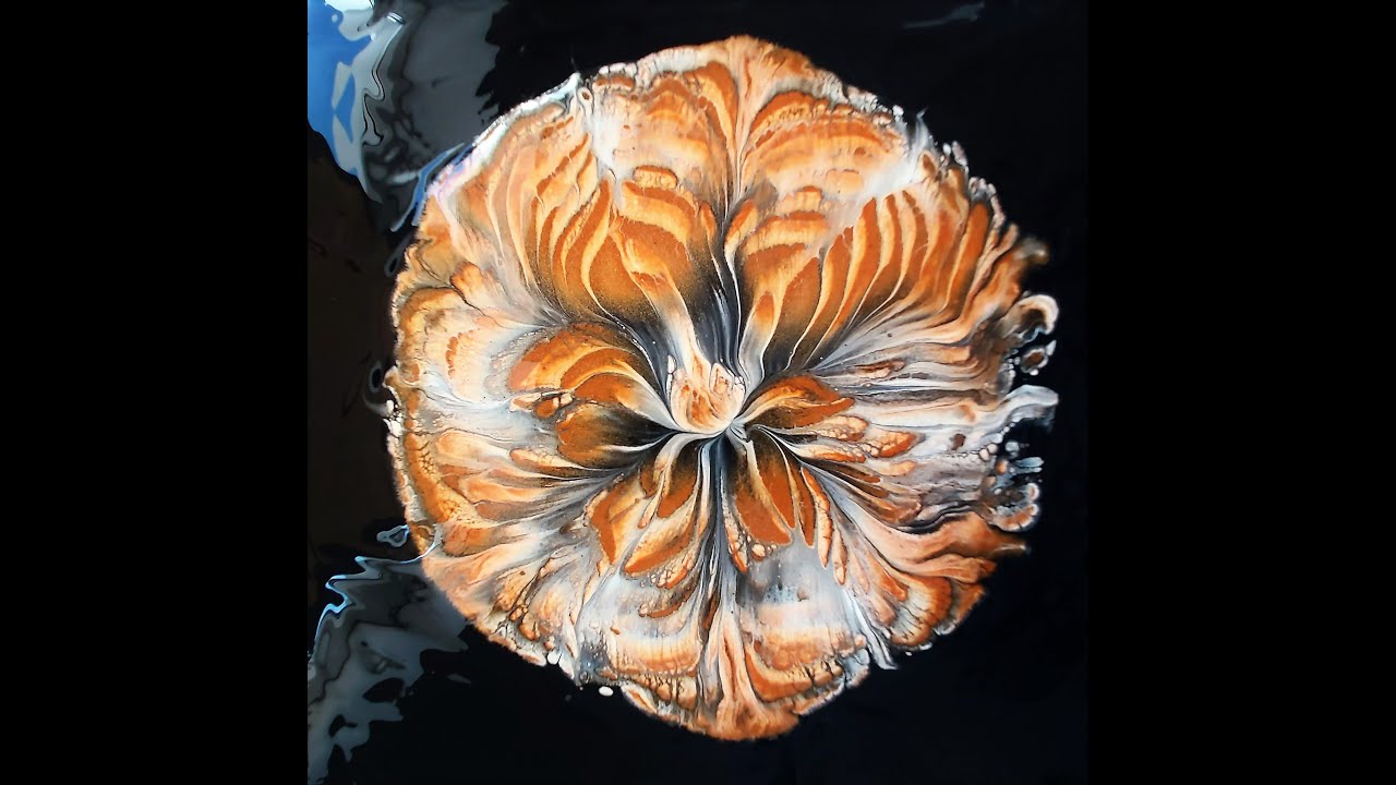 305  CUP BOTTOM reverse flower dip  #flowerdip  #AcrylicPouring #cupbottompour