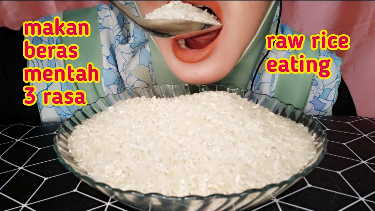 ASMR RAW RICE EATING | RAW RICE COMPILATION | KUMPULAN MAKAN BERAS MENTAH, 生ご飯を食べる | 밥을 먹다 | 吃生米