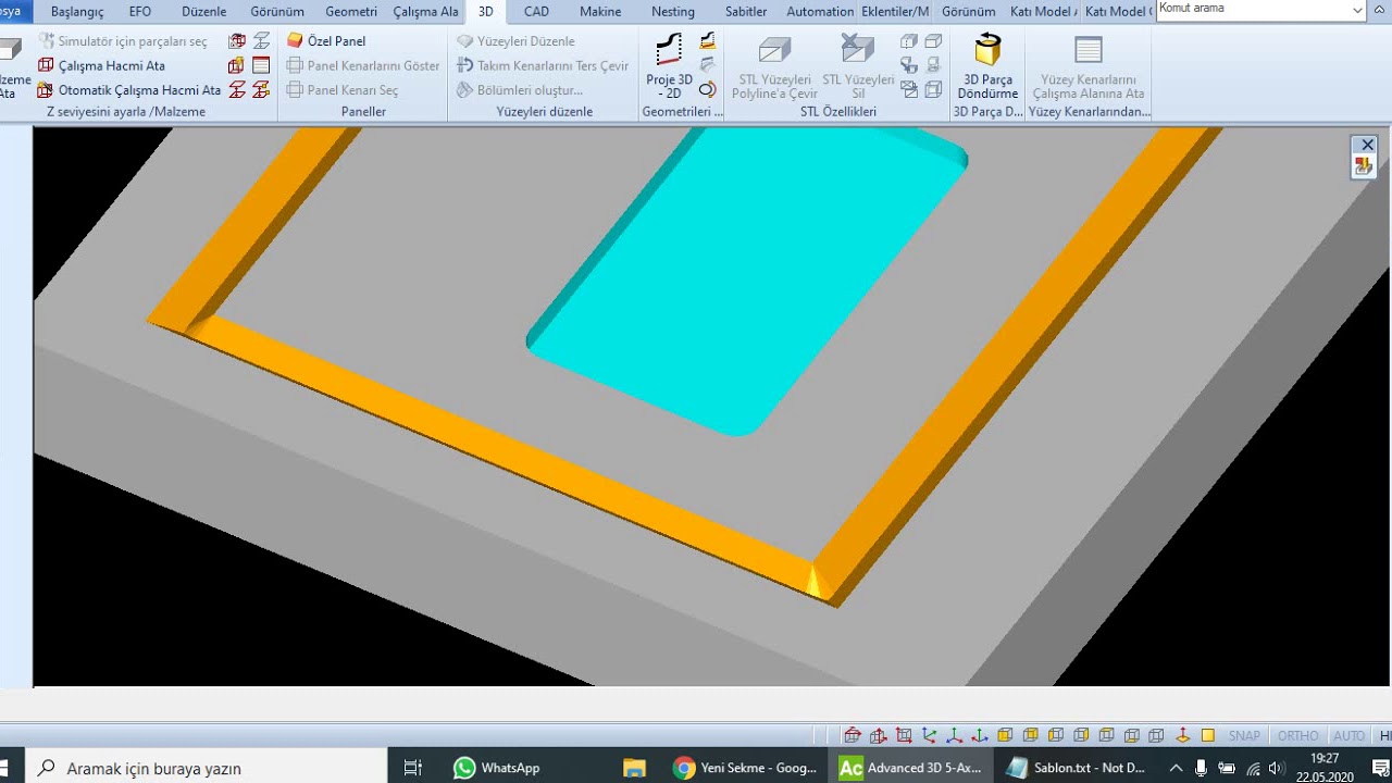 Ders110 AlphaCAM 3B(3D) Stiller (Styles) takım yolunu tek tıkla ata (assign toolpath with one click)